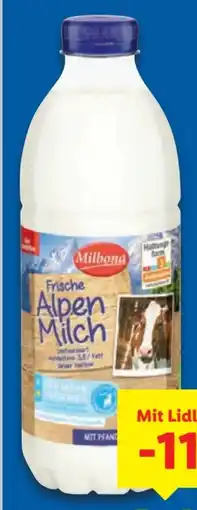 Lidl Milbona Frische Alpenmilch Angebot