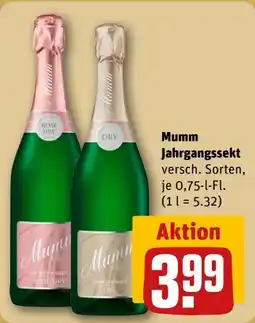 REWE Center Mumm & Co. Jahrgangssekt Angebot