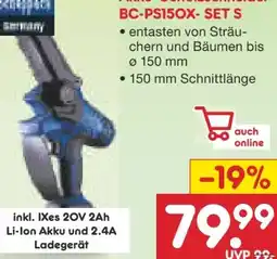 Netto Marken-Discount Scheppach Akku-Gehölzschneider BC-PS150-X Angebot