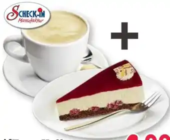 Scheck-in-Center Scheck-in Manufaktur Tasse Kaffee+1 Stück Zitronen-Erdbeersahne-Torte Angebot
