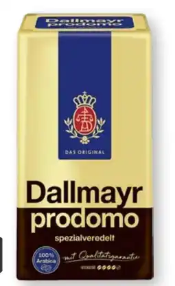 Scheck-in-Center Dallmayr Prodomo Kaffee Spezialveredelt Angebot