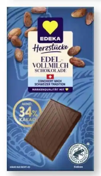 Scheck-in-Center Edeka Herzstücke Edelvollmilch Schokolade Angebot