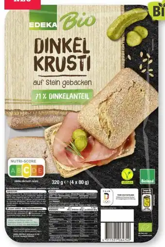 Scheck-in-Center Edeka Bio Dinkel Krusti Angebot