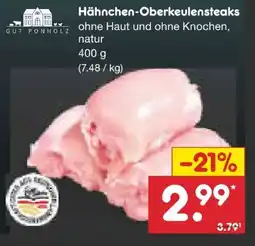 Netto Marken-Discount Gut Ponholz Hähnchen-Oberkeulensteaks Angebot