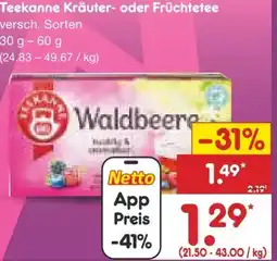 Netto Marken-Discount Teekanne Waldbeere Angebot