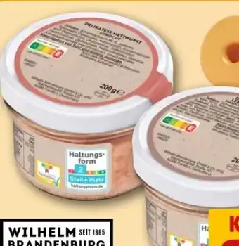 REWE Center Metzgerei Wilhelm Brandenburg Hausmacher Wurst im Glas Angebot