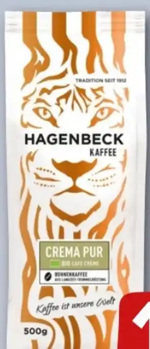 REWE Center Hagenbeck Kaffee Bio Crema Pur Bohnen Angebot