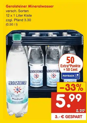 Netto Marken-Discount Gerolsteiner mineralwasser Angebot