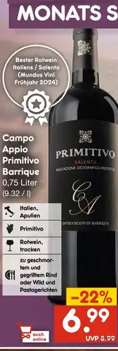 Netto Marken-Discount Campo appio primitivo barrique Angebot