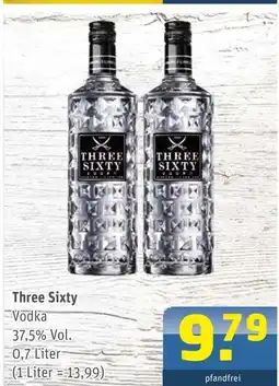 Getränke Arena Three sixty vodka Angebot