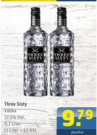 Getränke Arena Three sixty vodka Angebot