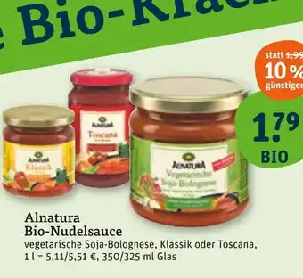 tegut Alnatura bio-nudelsauce vegetarische soja-bolognese Angebot