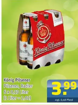 Getränke Arena König pilsener pilsener, radler Angebot