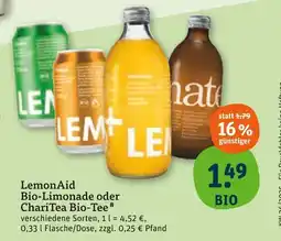 tegut Lemonaid bio-limonade Angebot