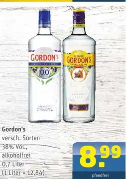 Getränke Arena Gordon's alcohol free Angebot