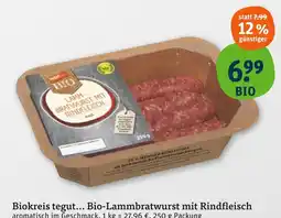 tegut Biokreis bio-lammbratwurst mit rindfleisch Angebot