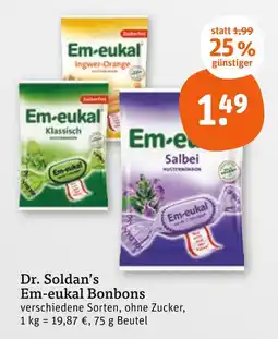 tegut Dr. soldan's em-eukal klassisch bonbons Angebot
