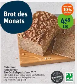 tegut Herzberger bio-dinkelspezialbrot Angebot