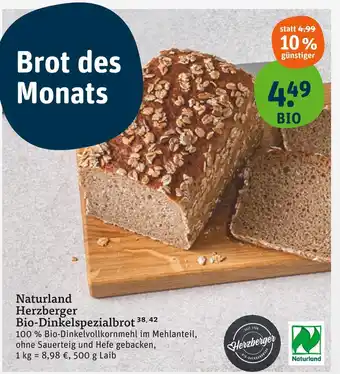 tegut Herzberger bio-dinkelspezialbrot Angebot