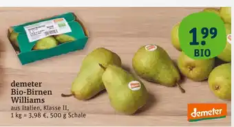 tegut Demeter bio-birnen williams Angebot