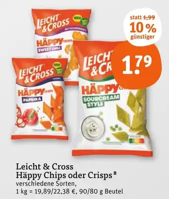 tegut Leicht & cross häppy chips paprika Angebot