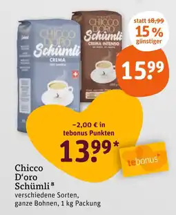 tegut Chicco d'oro schümli crema Angebot