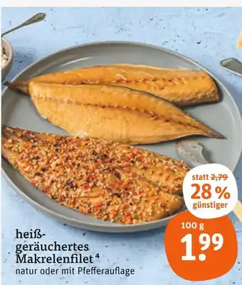 tegut Heißgeräuchertes makrelenfilet natur Angebot
