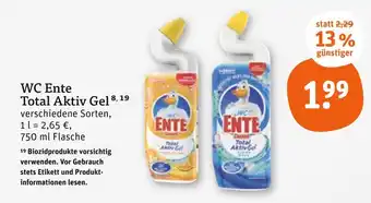tegut Wc ente total aktiv gel citrus Angebot