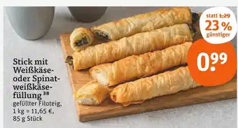 tegut Stick mit weißkäsefüllung Angebot