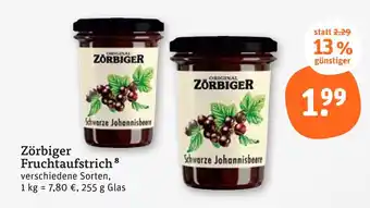tegut Zörbiger fruchtaufstrich schwarze johannisbeere Angebot