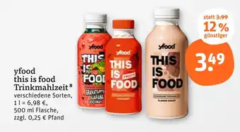 tegut Yfood this is food trinkmahlzeit Angebot