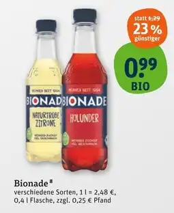 tegut Bionade naturtrübe zitrone Angebot