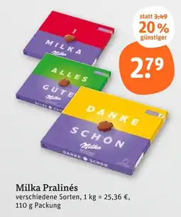tegut Milka pralinés i Angebot