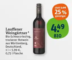 tegut Lauffener weingärtner bio-schwarzriesling Angebot