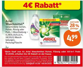 tegut Ariel waschmittel Angebot