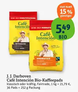 tegut J. j. darboven café intención bio-kaffeepads intensivo Angebot