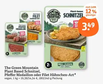 tegut The green mountain plant based schnitzel Angebot