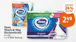 tegut Zewa wisch & weg küchentücher Angebot
