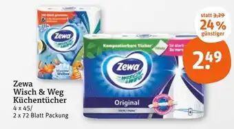 tegut Zewa wisch & weg küchentücher Angebot