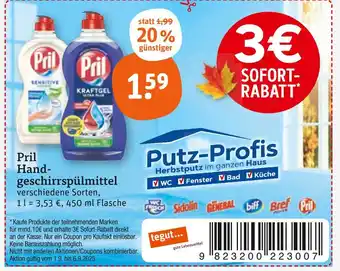 tegut Pril handgeschirrspülmittel Angebot