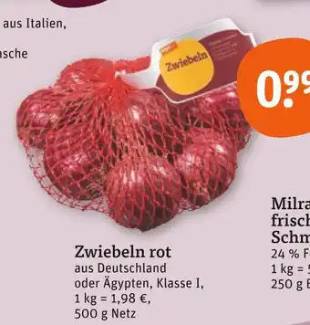 tegut Zwiebeln rot Angebot