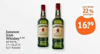 tegut Jameson irish whiskey Angebot