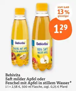 tegut Bebivita saft milder apfel Angebot