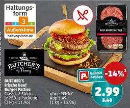 PENNY Butcher's frische beef burger patties Angebot