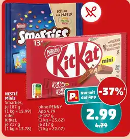PENNY Nestlé minis smarties oder kitkat Angebot