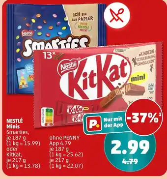 PENNY Nestlé minis smarties oder kitkat Angebot