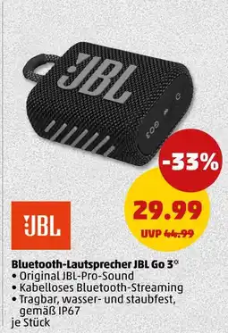 PENNY Jbl bluetooth-lautsprecher jbl go 3 Angebot
