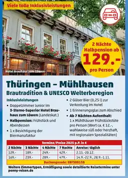 PENNY Penny reisen hotel brauhaus zum löwen Angebot