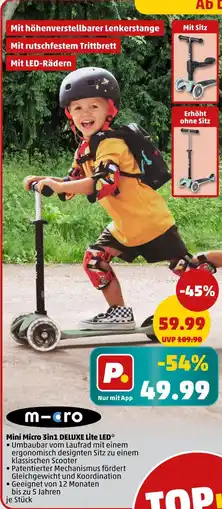 PENNY Micro mini micro 3in1 deluxe lite led Angebot