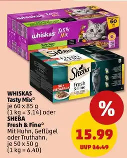 PENNY Whiskas oder sheba tasty mix oder fresh & fine Angebot
